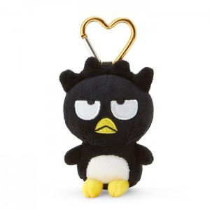 Black Hello Kitty Badtz-maru Plush Mascot All My Heart Keychain | NZ_HK11979