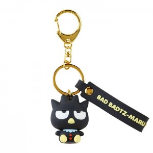 Black Hello Kitty Badtz-maru Signature Keychain (Baby Series) | NZ_HK94907
