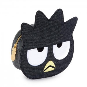 Black Hello Kitty Badtz-maru Zipper Pouch (Denim Series) | NZ_HK59063