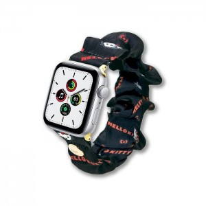 Black Hello Kitty Classic Hello Kitty x Sonix Scrunchie Apple Watch Band (Black) | NZ_HK86641