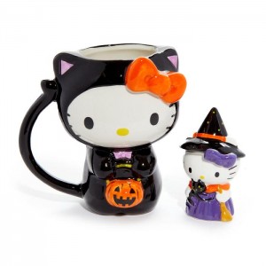 Black Hello Kitty Hello Kitty Halloween Costume Ceramic Mug and Figurine Gift Set | NZ_HK67880