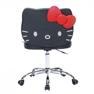 Black Hello Kitty Hello Kitty x Impressions Vanity Faux Leather Swivel Vanity Chair | NZ_HK47474