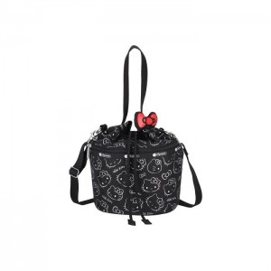 Black Hello Kitty Hello Kitty x LeSportsac Drawstring (I Am A Star) | NZ_HK30087