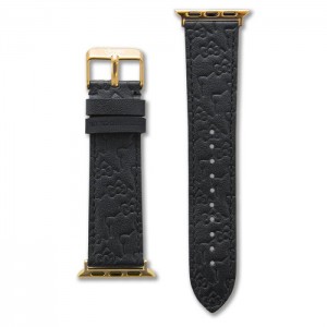 Black Hello Kitty Hello Kitty x Sonix Classic Black Leather Watch Band | NZ_HK85789