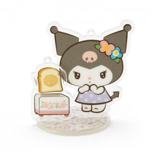 Black Hello Kitty Kuromi Acrylic Keychain and Stand (Retro Room Series) | NZ_HK86779