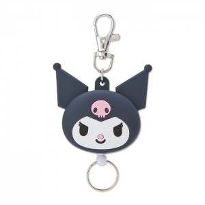 Black Hello Kitty Kuromi Face Badge Reel | NZ_HK64123