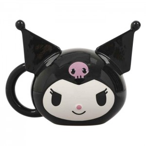 Black Hello Kitty Kuromi Face Sculpted Mug | NZ_HK50997
