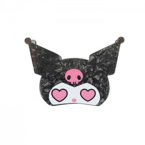 Black Hello Kitty Kuromi Heart Eyes Hair Clip | NZ_HK50980