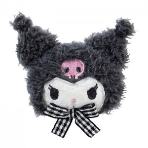 Black Hello Kitty Kuromi Plush Hair Clip (Gingham Bow) | NZ_HK35011
