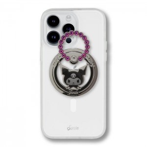 Black Hello Kitty Kuromi x Sonix Rhinestone Magnetic Ring | NZ_HK78010