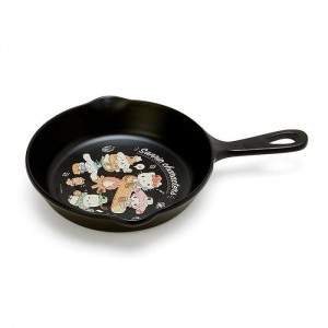 Black Hello Kitty Sanrio Characters Melamine Skillet Plate (Cute Camp Series) | NZ_HK19723