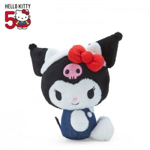 Black / Blue Hello Kitty Kuromi Mascot Keychain Plush (Hello, Everyone! Series) | NZ_HK39062