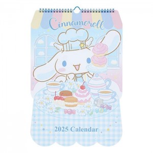 Blue Hello Kitty Cinnamoroll 2025 Die-Cut Wall Calendar | NZ_HK55993