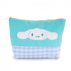 Blue Hello Kitty Cinnamoroll Chenille Gingham Zipper | NZ_HK46658
