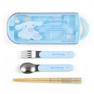 Blue Hello Kitty Cinnamoroll Everyday Utensil Set Trio | NZ_HK63588