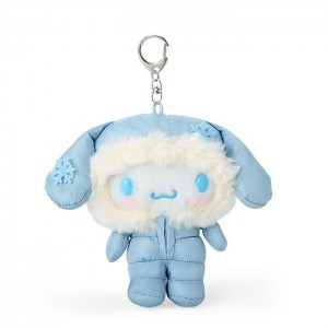 Blue Hello Kitty Cinnamoroll Plush Mascot Keychain (Winter Snowsuit Series) | NZ_HK64830