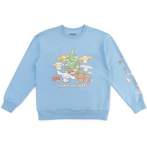 Blue Hello Kitty Cinnamoroll and Friends x JapanLA Holiday Sweater | NZ_HK61131