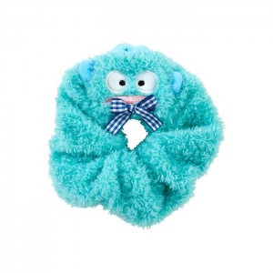 Blue Hello Kitty Hangyodon Cozy Plush Scrunchie (Gingham Bow) | NZ_HK64186
