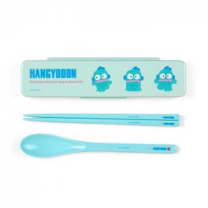 Blue Hello Kitty Hangyodon Everyday Chopsticks & Spoon Set | NZ_HK36943