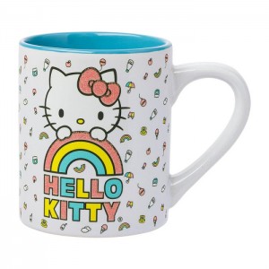 Blue Hello Kitty Hello Kitty Rainbow Glitter Ceramic Mug | NZ_HK96774
