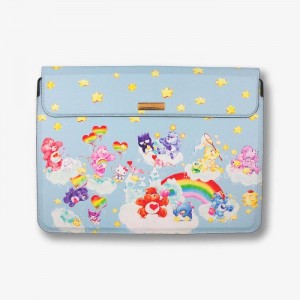 Blue Multicolor Hello Kitty Hello Kitty and Friends x Care Bears 15" Foldable Laptop Sleeve | NZ_HK41172