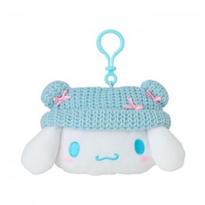 Blue / White Hello Kitty Cinnamoroll Cozy Cap Mascot Clip Pouch | NZ_HK47018