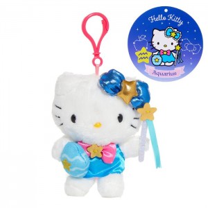 Blue / White Hello Kitty Hello Kitty Aquarius Mascot Clip (Zodiac Series) | NZ_HK17271