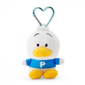 Blue / White Hello Kitty Pekkle Plush Mascot All My Heart Keychain | NZ_HK51938