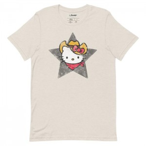 Cream Hello Kitty Hello Kitty Cowboy Hat Tee | NZ_HK58612