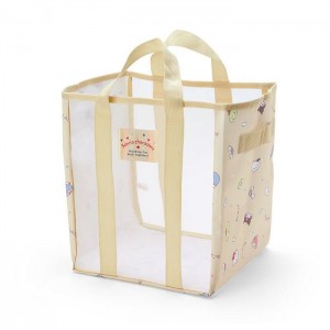 Gold Hello Kitty Sanrio Characters Mesh Storage Tote (Medium) | NZ_HK34413
