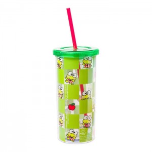 Green Hello Kitty Keroppi 20oz Apples Travel Tumbler | NZ_HK89855