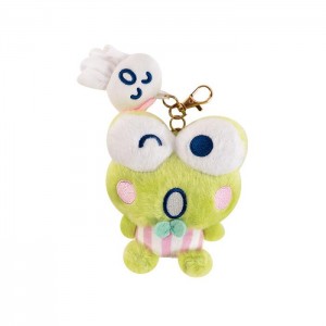 Green Hello Kitty Keroppi Plush Mascot Keychain (Teru Teru and Me Series) | NZ_HK74141