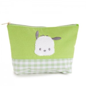 Green Hello Kitty Pochacco Chenille Gingham Zipper | NZ_HK43805