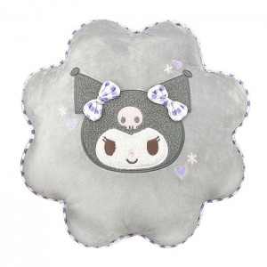 Grey Hello Kitty Kuromi Cozy Face Throw Pillow | NZ_HK85665