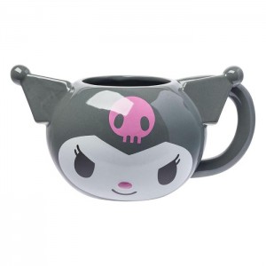 Grey Hello Kitty Kuromi Face Sculpted Mug (Gray) | NZ_HK99793