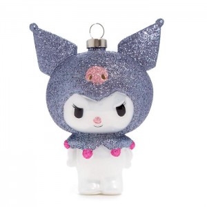 Grey Hello Kitty Kuromi x Kat + Annie Glass Ornament | NZ_HK22847