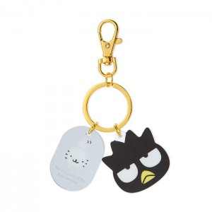 Grey / Black Hello Kitty Badtz-maru Besties Keychain | NZ_HK85128