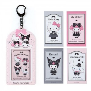 Grey / Pink Hello Kitty Sanrio Characters ID Badge Holder & Sticker Set (Pretty Party Series) | NZ_HK28644
