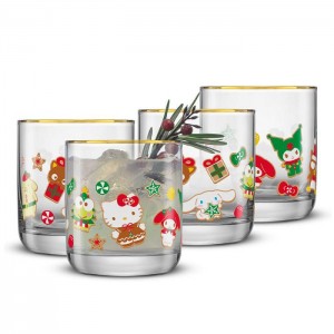 Multicolor Hello Kitty Hello Kitty and Friends Gingerbread Pals Short Glasses | NZ_HK52594
