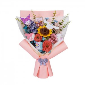 Multicolor Hello Kitty Hello Kitty and Friends Flower Bouquet 3D Wooden Puzzle | NZ_HK59616