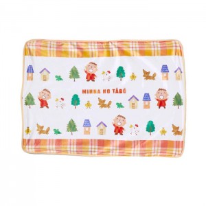 Multicolor Hello Kitty Minna No Tabo Lap Blanket (Orange Plaid Series) | NZ_HK69566
