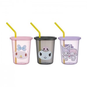 Multicolor Hello Kitty My Melody & Kuromi Complete Tumbler 3pc Set | NZ_HK32674