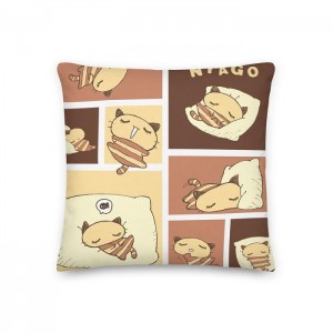 Multicolor Hello Kitty Nyago Lazy Day 18" Square Pillow | NZ_HK20099