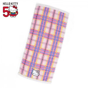 Pink Hello Kitty Hello Kitty Hand Towel (Hello Kitty Dress Tartan Series) | NZ_HK20788