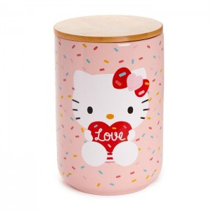 Pink Hello Kitty Hello Kitty Holding Heart Ceramic Cookie Jar | NZ_HK70948