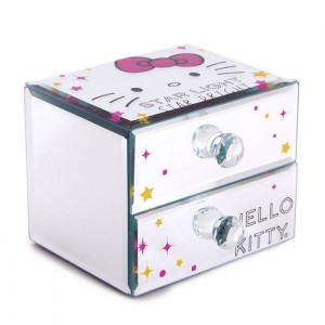 Pink Hello Kitty Hello Kitty Mirrored Compact Jewelry Box | NZ_HK16999