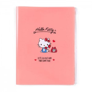 Pink Hello Kitty Hello Kitty Multi-Pocket File Folder | NZ_HK59246