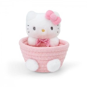 Pink Hello Kitty Hello Kitty Woven Rope Storage Basket (Multi) | NZ_HK76889