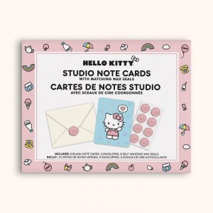 Pink Hello Kitty Hello Kitty x Studio Oh! Classic Pink 25-Pc Note Cards & Wax Seals Set | NZ_HK46755