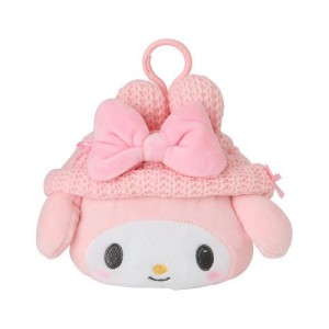 Pink Hello Kitty My Melody Cozy Cap Mascot Clip Pouch | NZ_HK17319